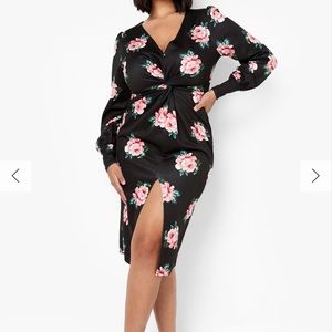 Floral Twist Front Dress